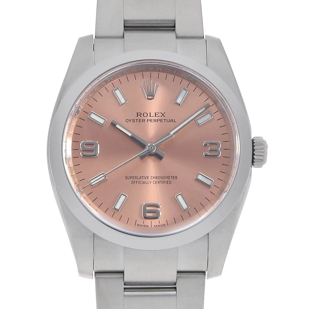 Rolex — ROLEX Oyster perpetual 114200 pink 369 white bar Random Number second hand mens