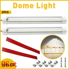 2/4X 108 LED Interior Light Strip Bar Car Van Bus Caravan ON/OFF Switch 12V Boat