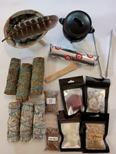 White Sage & Cedar Smudge And Dragons Blood, Copal, Benzoin & Olibanum Incense