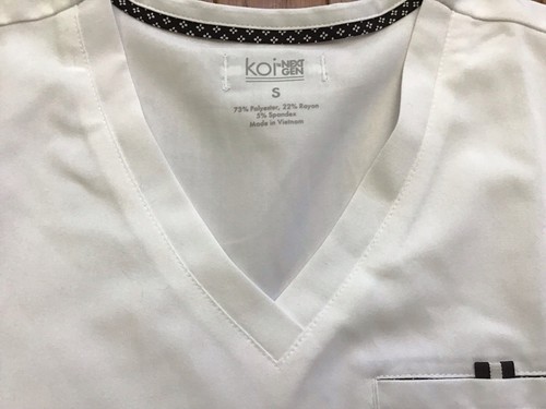 New KOI Small Petite Jogger Pants Scrub Set, White Medical Small Top (G15-4) - Picture 3 of 14