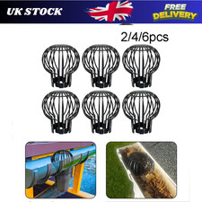 2/6 Down Pipe Filter Leaf Debris Dirt Protecter Outdoor Drain Cover Gutter Block