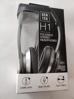 Headphones Foldable Stereo Gentek H1 With Built In Microphone 3.5mm Connection 