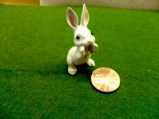 Vintage Hagen-Renaker Whispering Papa Rabbit Miniature - Light Pink