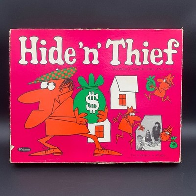 Hide 'n' Thief Vintage 1965 Whitman Board Game Surprise Hide and Seek Complete