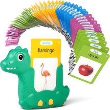 Talking Flash Cards for Toddlers 1-3, Montessori Learning Toys with 224 Words, P