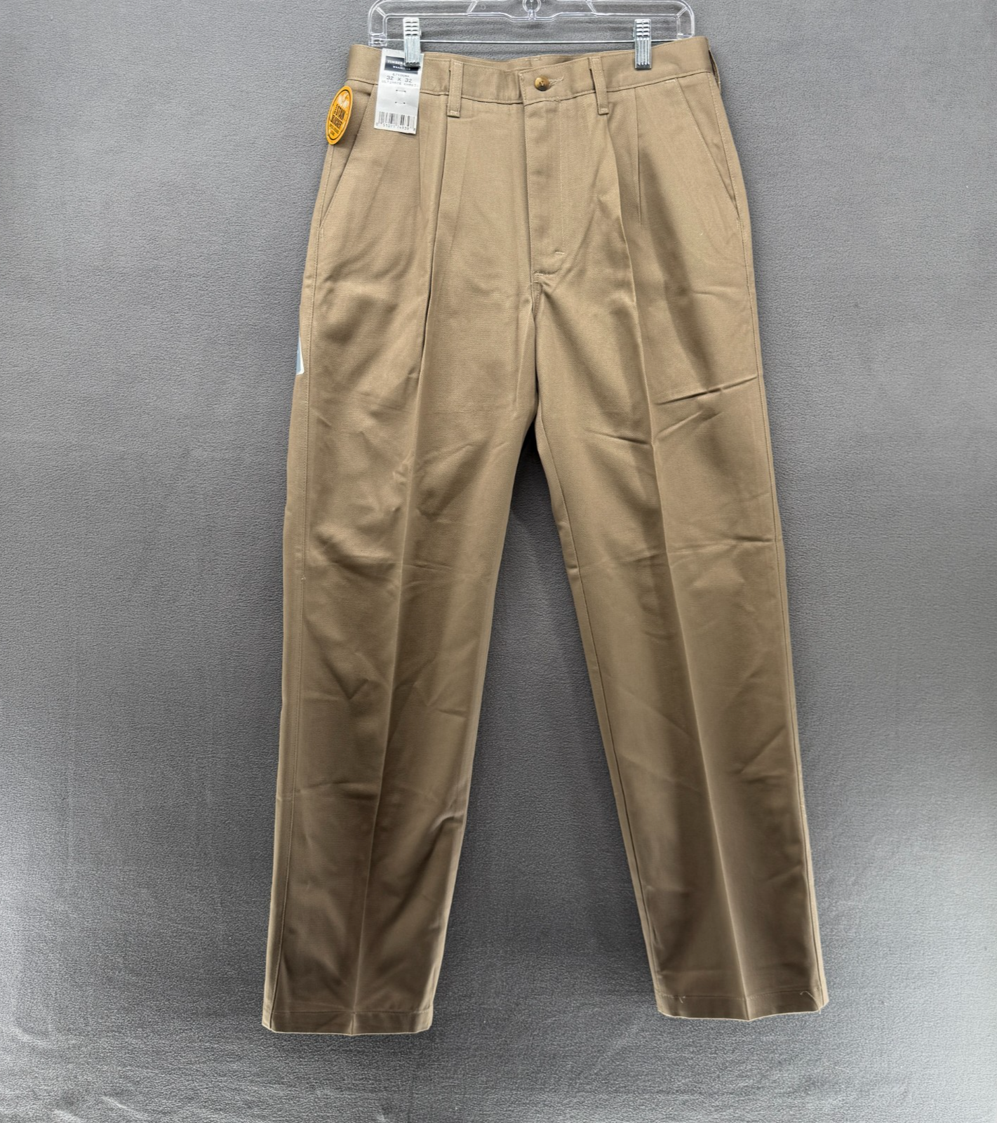 Timber Creek Wrangler Dress Pants Mens 32X32 Beige Ultimate Khakis Pleated NWT