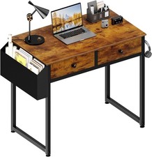 31 Inch Home Office Desk Small Computer Desk Study Writing Table with 2 Drawers