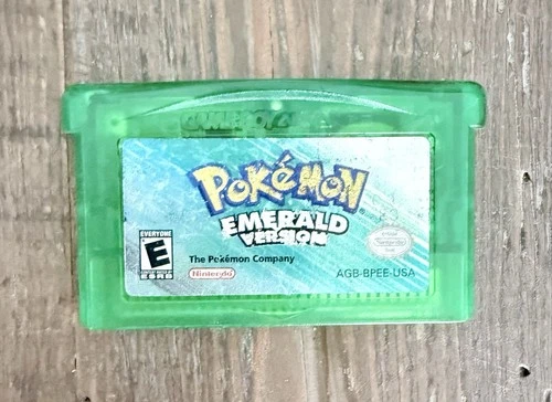 AUTHENTIC Pokemon Emerald Version Nintendo GameBoy Advance GBA | DRY BATTERY