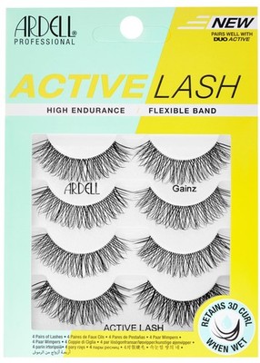 Ardell Active Gainz False Eyelashes Wispy 4 Pairs Sweat-Proof