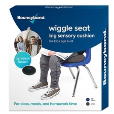 Bouncyband Wiggle Seat Gray 13" Large Sensory Cushion for Kids Ages 6-18