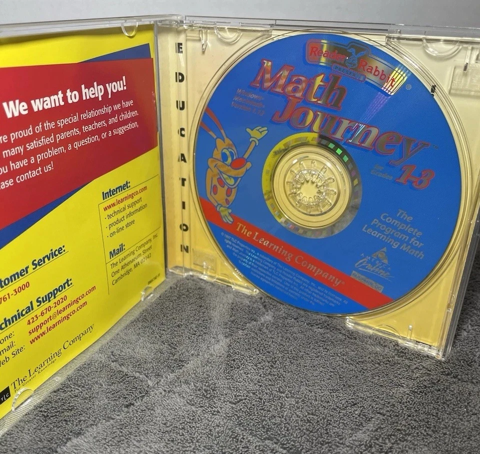 Reader Rabbit Math Journey for Grades 1-3 Ages 6-9 PC PC Education Bonus CD 1998 - Image 2 of 4
