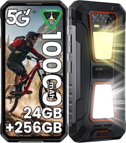 OUKITEL WP58 PRO 5G Rugged Phone 256GB 10000mAh Android 15 IP68 6.7" 120Hz NFC