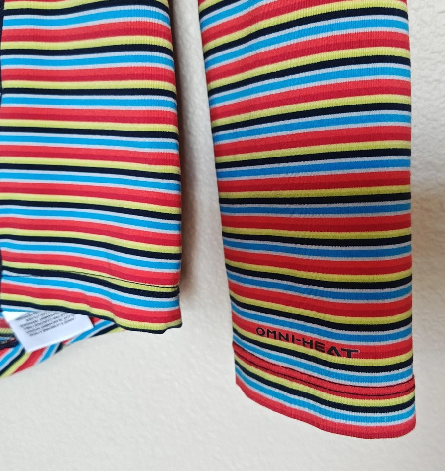 Camisa Columbia Omni-Heat Feminina Média Multicolorida Listra Manga Longa Camada Base - Imagem 4 de 4