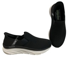Skechers D Lux Walker Shoes size 11 4E Extra Wide Black Slip In Sneaker 232455WW