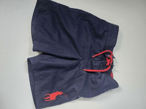 Polo Ralph Lauren Swim Trunks Little Boys Size 5 Navy Blue/Red Big Pony Lined