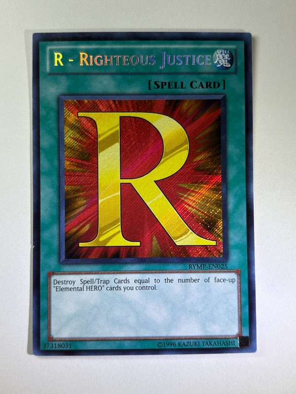 R - Righteous Justice RYMP-EN025 Secret Rare 1st Edition YuGiOh Card NM