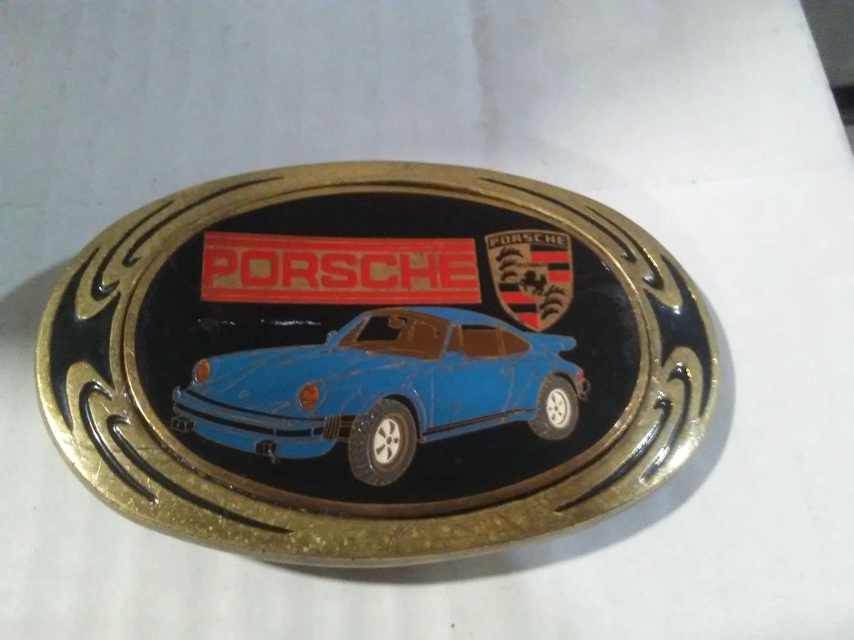 Porsche Gold Belt Buckle Gold-colored belt buckle from the 90s, three different ones  main image 2
