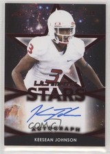 2019 Leaf Ultimate Ultimate Stars Auto Red 1/3 Keesean Johnson #SA-KSJ Auto pn1