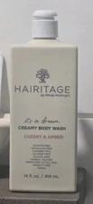 Hairitage It's A Dream Creamy Body Wash  Cherry & Amber , 14 fl oz New