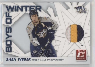 2010-11 Donruss Boys of Winter Threads Prime 12/100 Shea Weber #42 HOF a8r