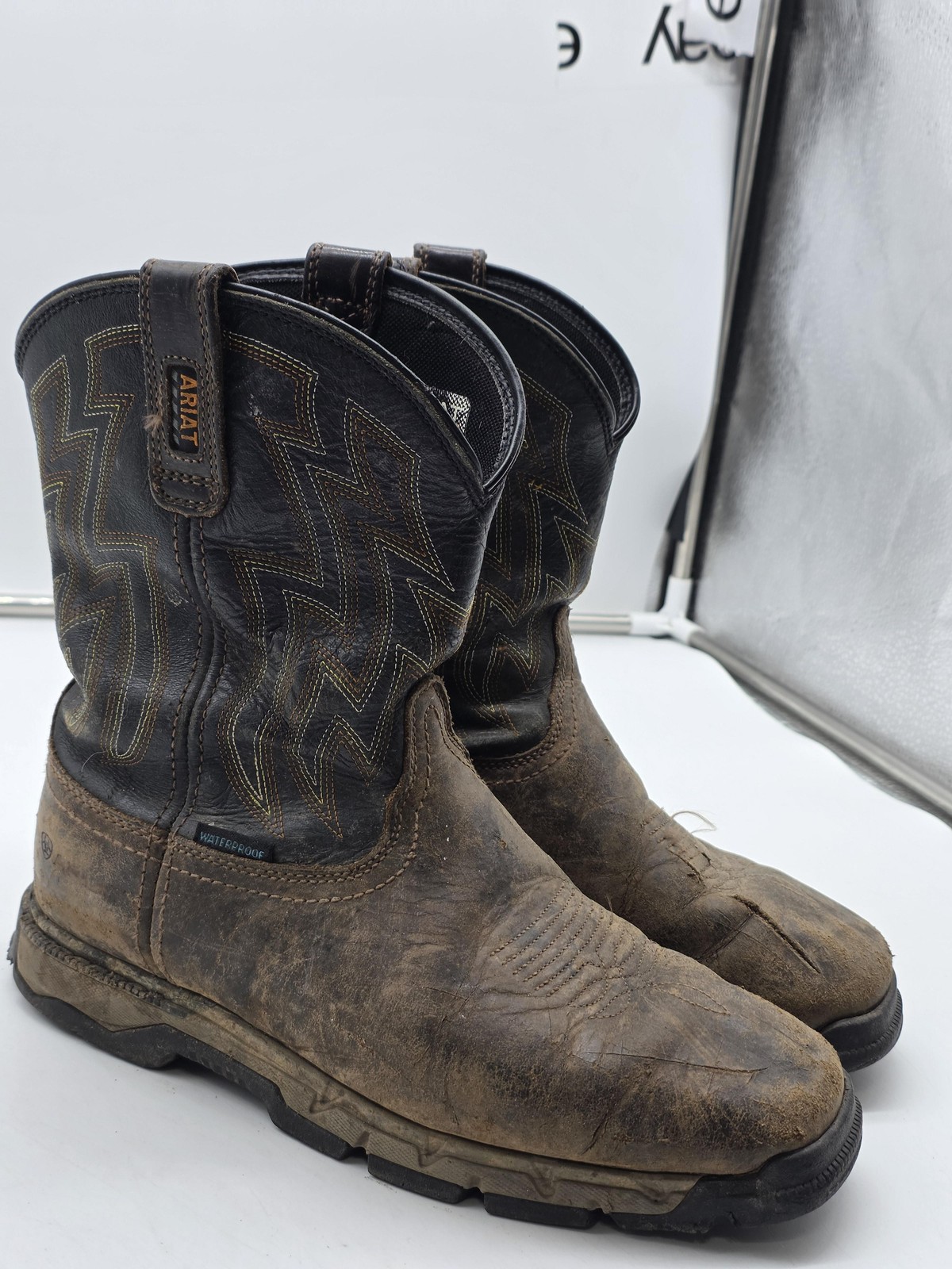 S 7ee Brown Rebar Flex Western Waterproof Pull On Eh Damaged