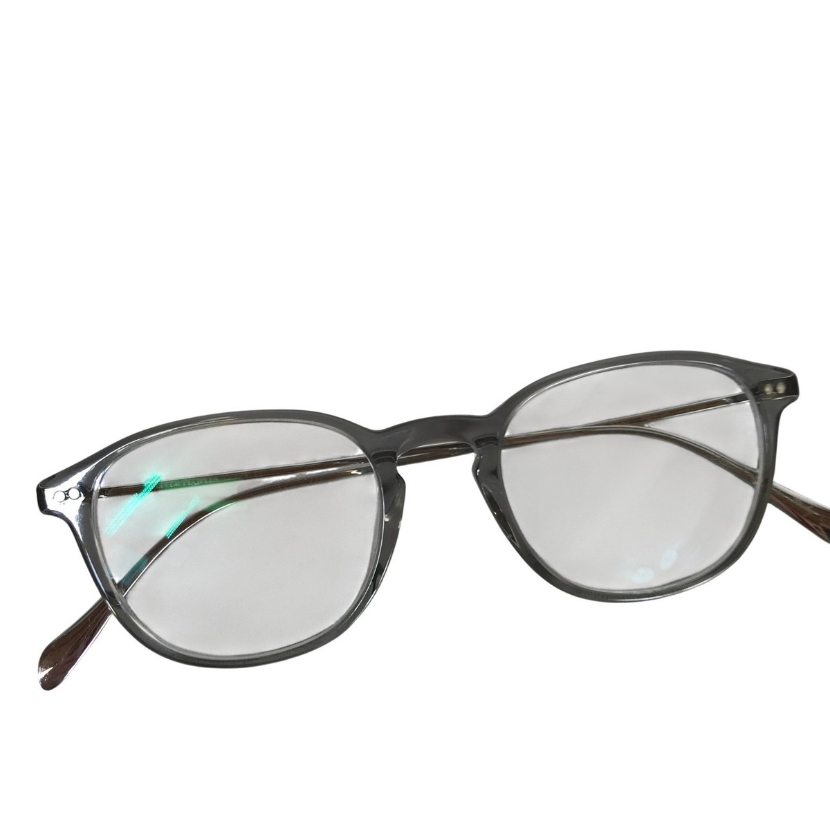 Oliver Peoples Heath Grey Silver Engraved Eyeglasses OV5328U 1132