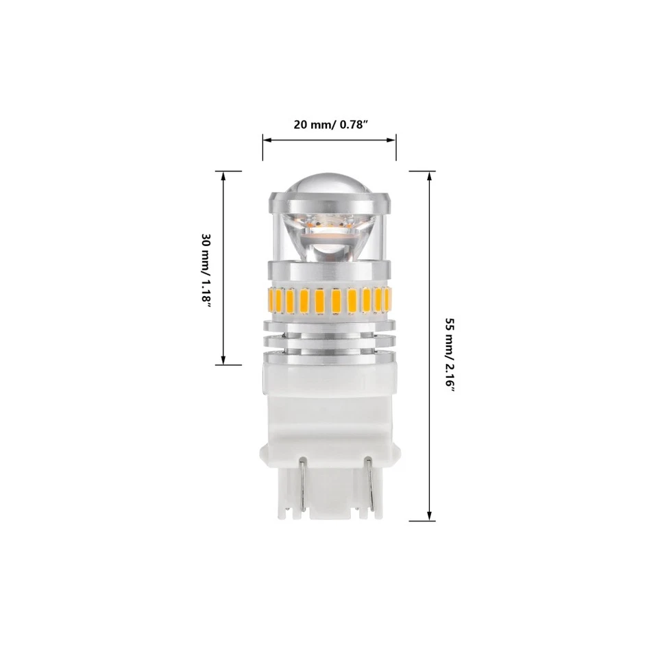 AUXBEAM 4157 3156 3157 LED Intermitente Bombilla Ámbar 31SMD 400% Más Brillante 2023 Foto 3 de 4