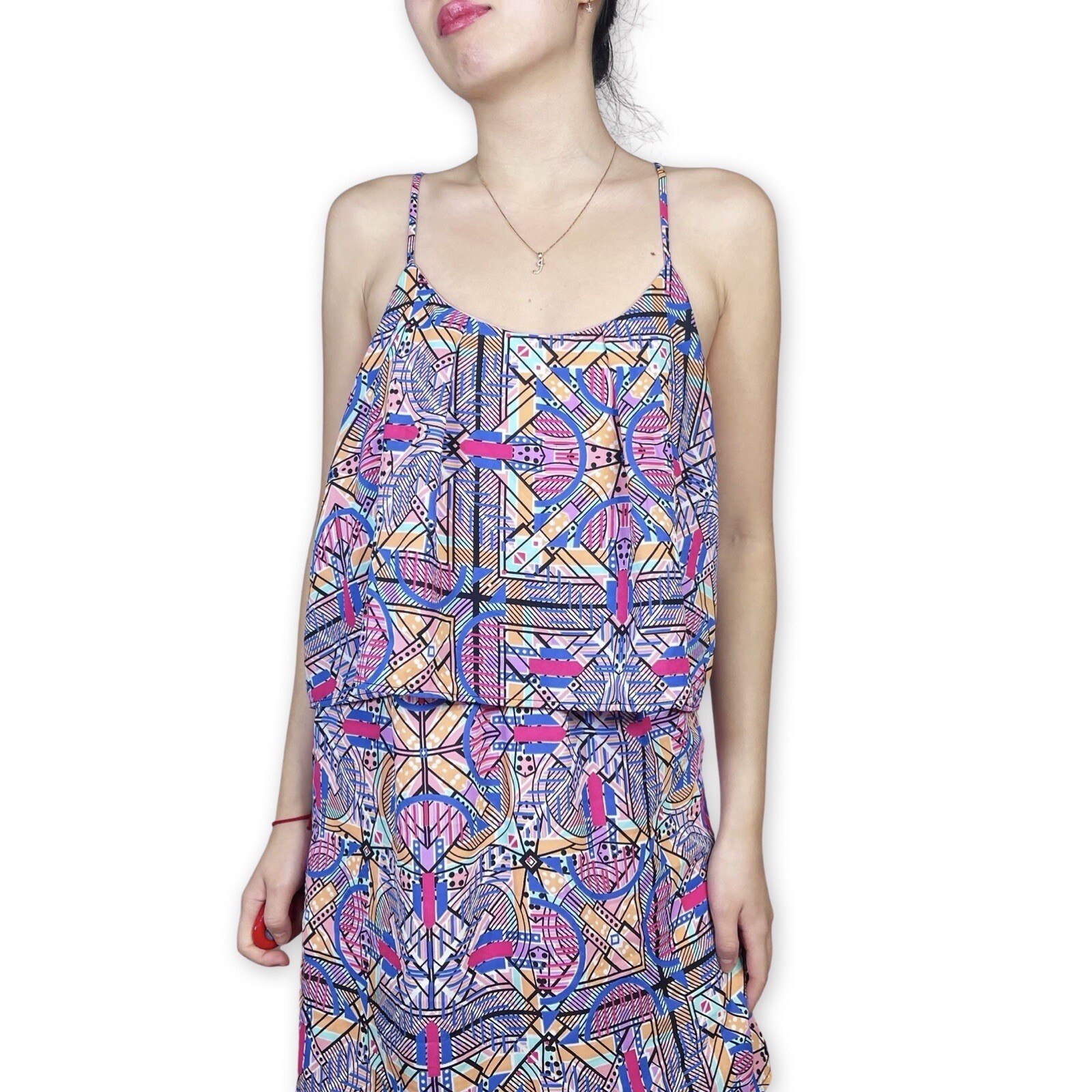Everly Multicolor Funky Geometric Pattern Dress S… - image 15