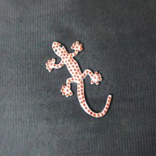 1x Red Matte Silver Diamond Gecko Metal Emblem Sticker Badge Decal Motor AWD SUV