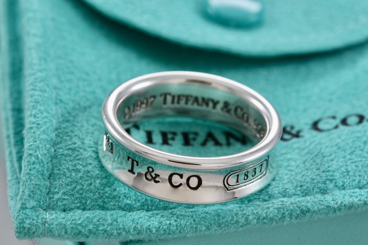 Tiffany & Co. 1837 Silver Wide Band Ring Men Size 10 | eBay Tiffany & Co. 1837 Silver Wide Band Ring Men Size 10 | eBay