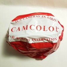 Camcolor fun cameras beach ball INFLATABLE vintage advertising Rokina neon color