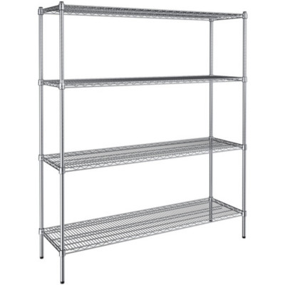 Chrom 4 Ebenen Drahtregal Metall Aufbewahrung Regal Home Office Küche Ständer Regal
