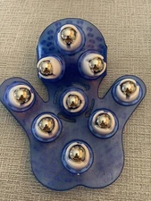 Massage Glove With 9; 360 Degree Rotating Steel Balls =Circulation *