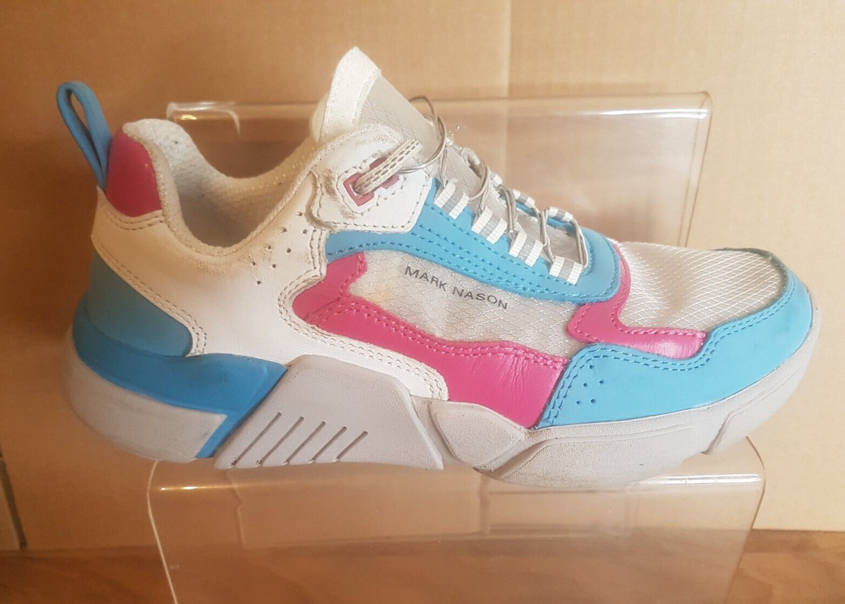 Mark Nason X SKECHERS Blue/White/Pink Trainers Women's UK FREE