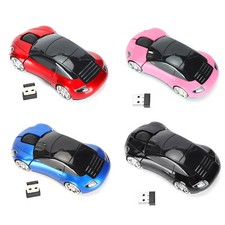 Portable Car Shape Mouse Cordless Mice With USB Receiver For Laptop Computer PC