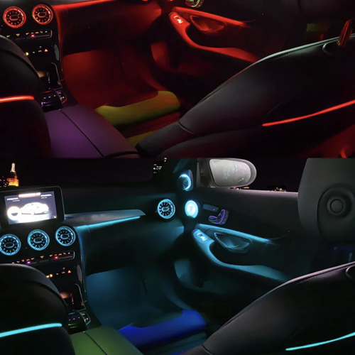 Juego de iluminación ambiental LED para Mercedes-Benz Clase C W205 y GLC W253 RGB 12V - Imagen 4 de 9