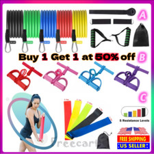 Resistance Band Set Loop Yoga Elastic Fitness Gym Workout Training Home 3 Styles