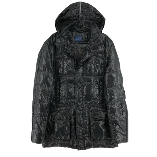 TRUSSARDI JEANS Black Hooded Down Puffer Parka Jacket Coat Size EU 48 UK/US  38 | eBay
