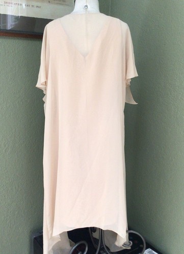 NEW 2 Piece Lan Ting Bride M L Sleeveless Party Wedding Formal Champagne Dress - Picture 6 of 7