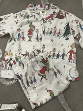 Pottery Barn Kids 2T Dr. Seuss's The Grinch  Flannel Pajama  MJH  Monogrammed