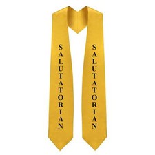 Endea Graduation Gold Salutatorian Graduation Stole/Sash with Classic Tips