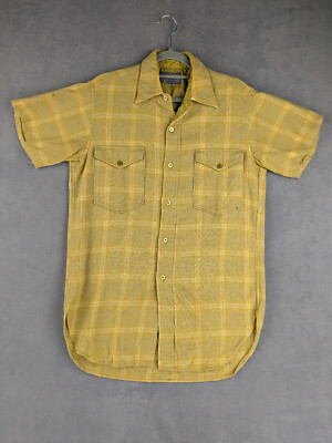 Flanellhemd Wolle Bucheron Vintage 60s Pendleton Field Shirt S Moutarde Man