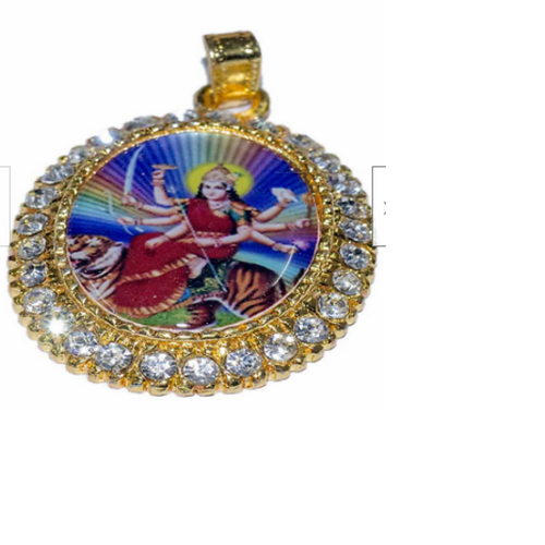 Golden Maa Durga Pendant with black 