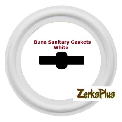 Sanitary Gasket Tri Clamp Style 1-1/2'' Buna White Price for 3 pcs