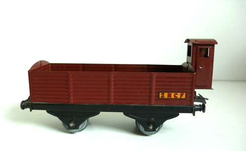 Wagon Tombereau JEP ÉCHELLEO à Bogies - Tôle, 19 Cm - Train Ancien 1931 Époque 2