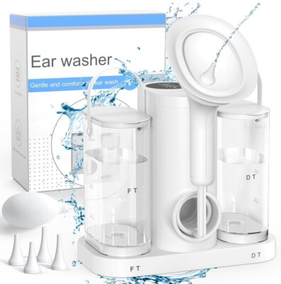 #ad Electric Ear Wax Removal Kit with 2 Portable Tanks Hanging Rack amp; 4 Pressure Le $49.95