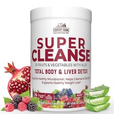 Country Farms Super Cleanse Berry Flavor 34 Superfoods Detox Drink Mix 9.88oz