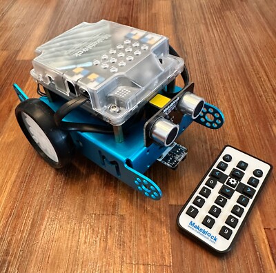 Makeblock mBot Robot Kit (Blue) PLUS Add-ons: Servo Pack +  Light Chasing Robot