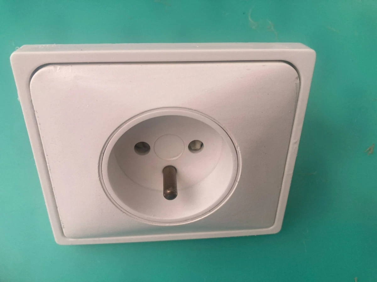 Arnould 1001 coloris blanc contour gris / Interrupteur Poussoir