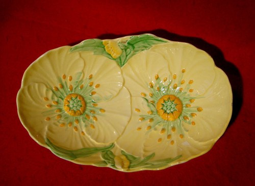 vintage carlton ware oval yellow buttercup dish australian